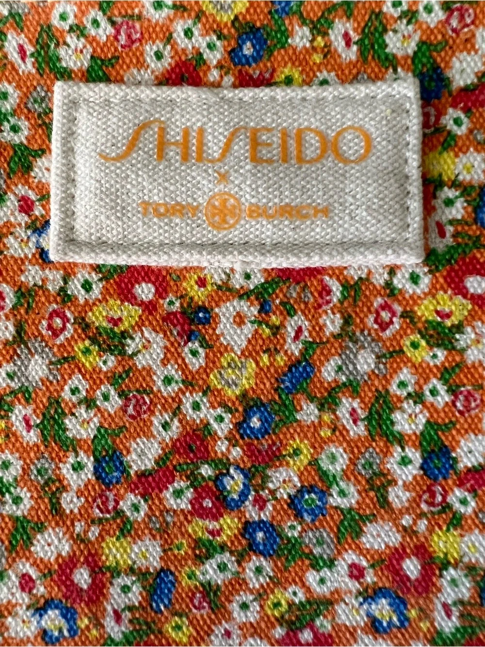 Shiseido X Tory Burch Floral Cosmetic Bag